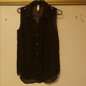 Black see through top